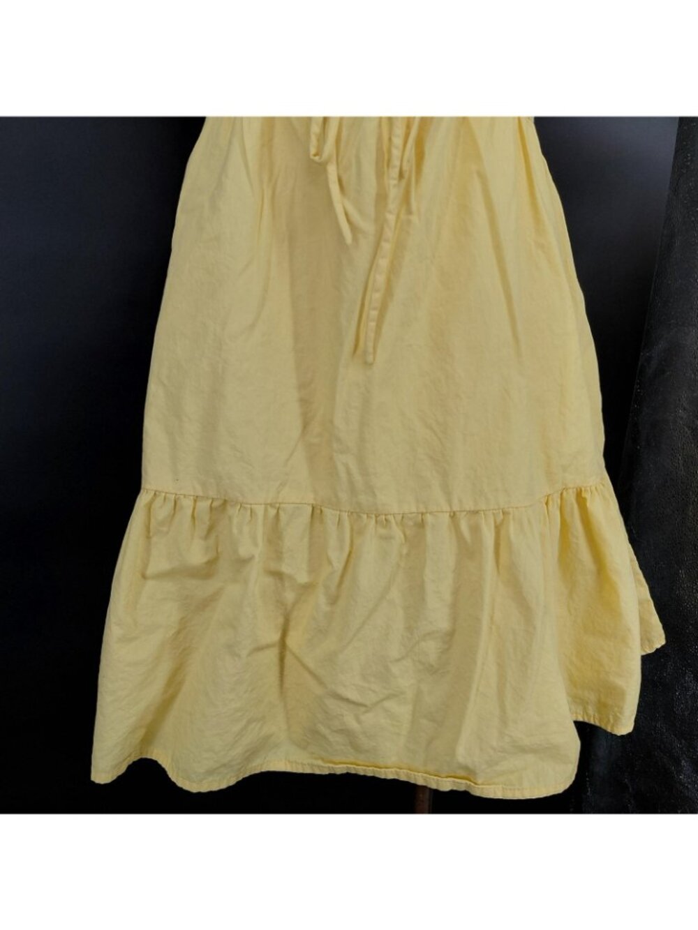 Sundress Dress Womens Large Yellow Crochet Empire Waist Boho Summer Spring Beach - Picture 4 of 14